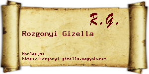 Rozgonyi Gizella névjegykártya