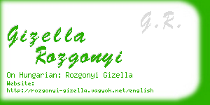 gizella rozgonyi business card